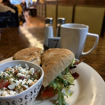 Central Market Breakfast Bakery - Chicken bacon on ciabatta with chickpea salad - Breakfast & Brunch Near Me - Morristown, Tennessee Central Market Breakfast Bakery - Chicken bacon on ciabatta with chickpea salad - Breakfast & Brunch Near Me - Morristown, Tennessee