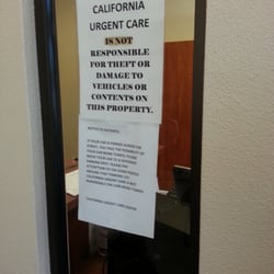 California Urgent Care Center - Some rules