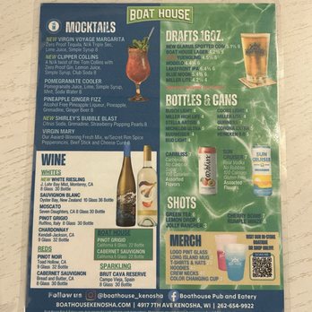 Boat House Pub & Eatery - Drink menu - American Near Me - Kenosha, Wisconsin Boat House Pub & Eatery - Drink menu - American Near Me - Kenosha, Wisconsin