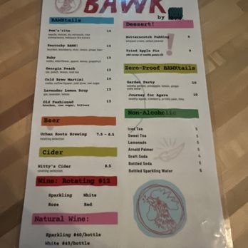 Bawk! by Urban Roots - Beverage and dessert menu - Chicken Shop Near Me - Sacramento, California Bawk! by Urban Roots - Beverage and dessert menu - Chicken Shop Near Me - Sacramento, California