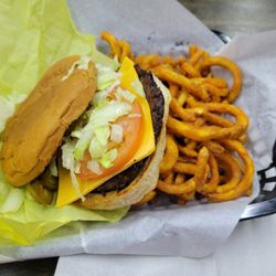 Bobby's Burgers - Jalepeno burger with spicy curly fries