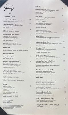 Menu photo 1 Soby's Greenville, SC Menu photo 1 Soby's Greenville, SC
