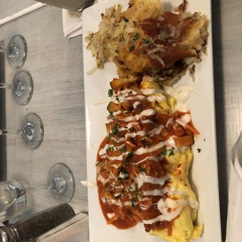 Frances' Deli - Special of the day: buffalo chicken omelette and cheesy hash browns - Delis Near Me - Chicago, Illinois