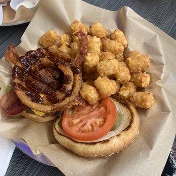 Burnt Lemon Grill - Kickin western burger with tots - New American Near Me - Twin Falls, Idaho Burnt Lemon Grill - Kickin western burger with tots - New American Near Me - Twin Falls, Idaho