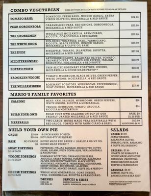 Menu photo 7 Big Mario's Pizza Seattle, WA