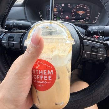 ANTHEM Coffee & Tea | Verrado - Medium crème brûlée latte - Coffee & Tea Near Me - Buckeye, Arizona