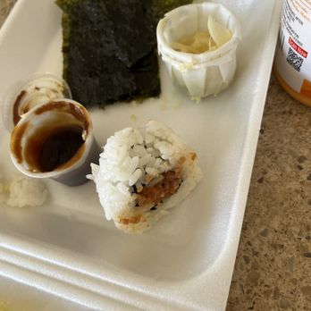 Ha Ha Sushi - Poorly packed ginger and wasabi - Sushi Bars Near Me - Santa Maria, California