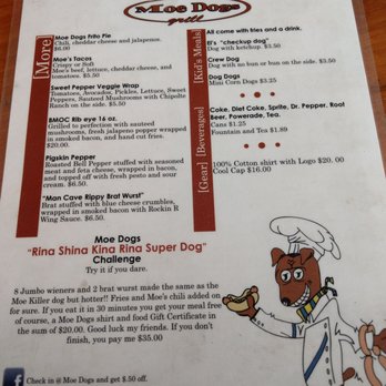 Moe Dogs Grill - Menu. - New American Near Me - Amarillo, Texas