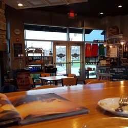 Natures Cool Coffee - Daleville - This is from the inside bar-seat type table, looking out towards the entrance.  Wifey and I split a bacon quiche and read the Lion King :)