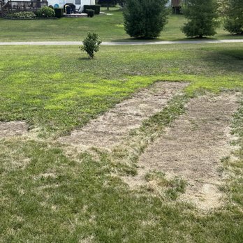 SpaceStars Deck Builders - Damaged grass from materials arriving months in advance - General Contractors Near Me - Ann Arbor, Michigan