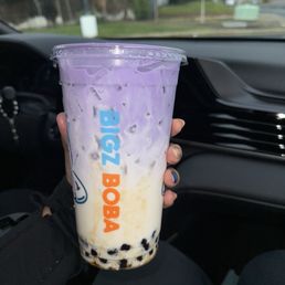 Purple drop with honey boba