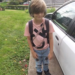 Susie's Shear Perfection - Before Susie cut my 8 year olds hair