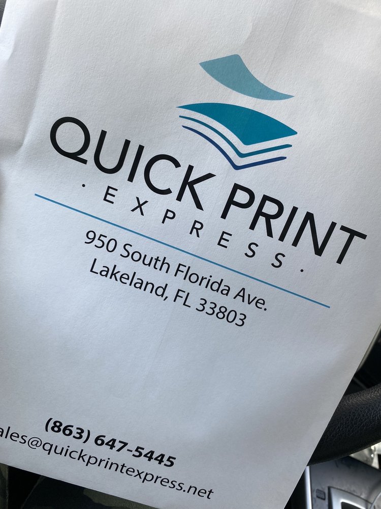 QUICK PRINT EXPRESS Updated May 2024 3234 S Florida Ave, Lakeland