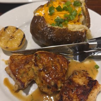 LongHorn Steakhouse - Grilled lemon butter chicken  Loaded baked potato - Steakhouses Near Me - Concord, North Carolina