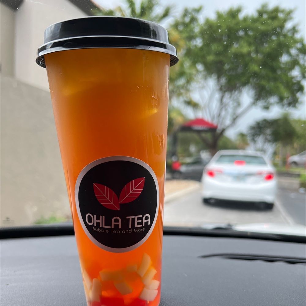 OhLa Tea - Peach green tea - Bubble Tea Near Me - Miami, Florida