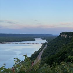 John A. Latsch State Park - View of Lock and Dam no. 5 on the River view trail.