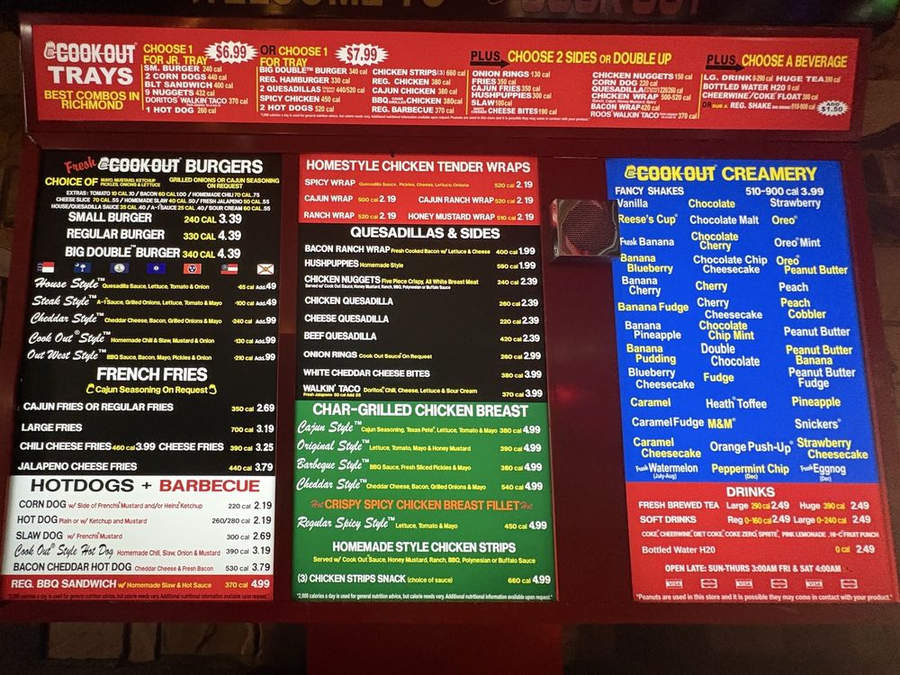 Food from Cook Out