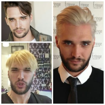 Erik Felix - Transformation from natural brown to platinum blonde - Hair Salons Near Me - Beverly Hills, California Erik Felix - Transformation from natural brown to platinum blonde - Hair Salons Near Me - Beverly Hills, California