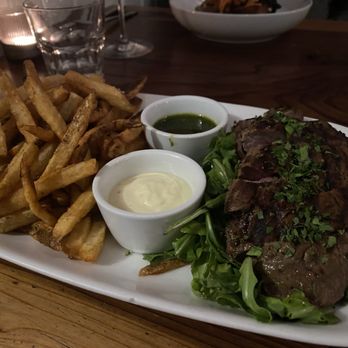boon eat + drink - Steak Fritz. Cooked beautifully!  Absolutly delicious. - New American Near Me - Guerneville, California