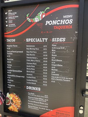 Menu photo 4 Poncho's Taqueria Los Angeles, CA Menu photo 4 Poncho's Taqueria Los Angeles, CA