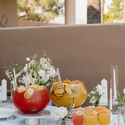 Tacos & Beer - Pineapple and strawberry agua Fresca