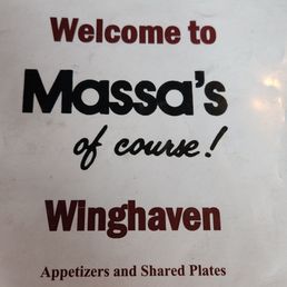 Massa's menu Massa's menu
