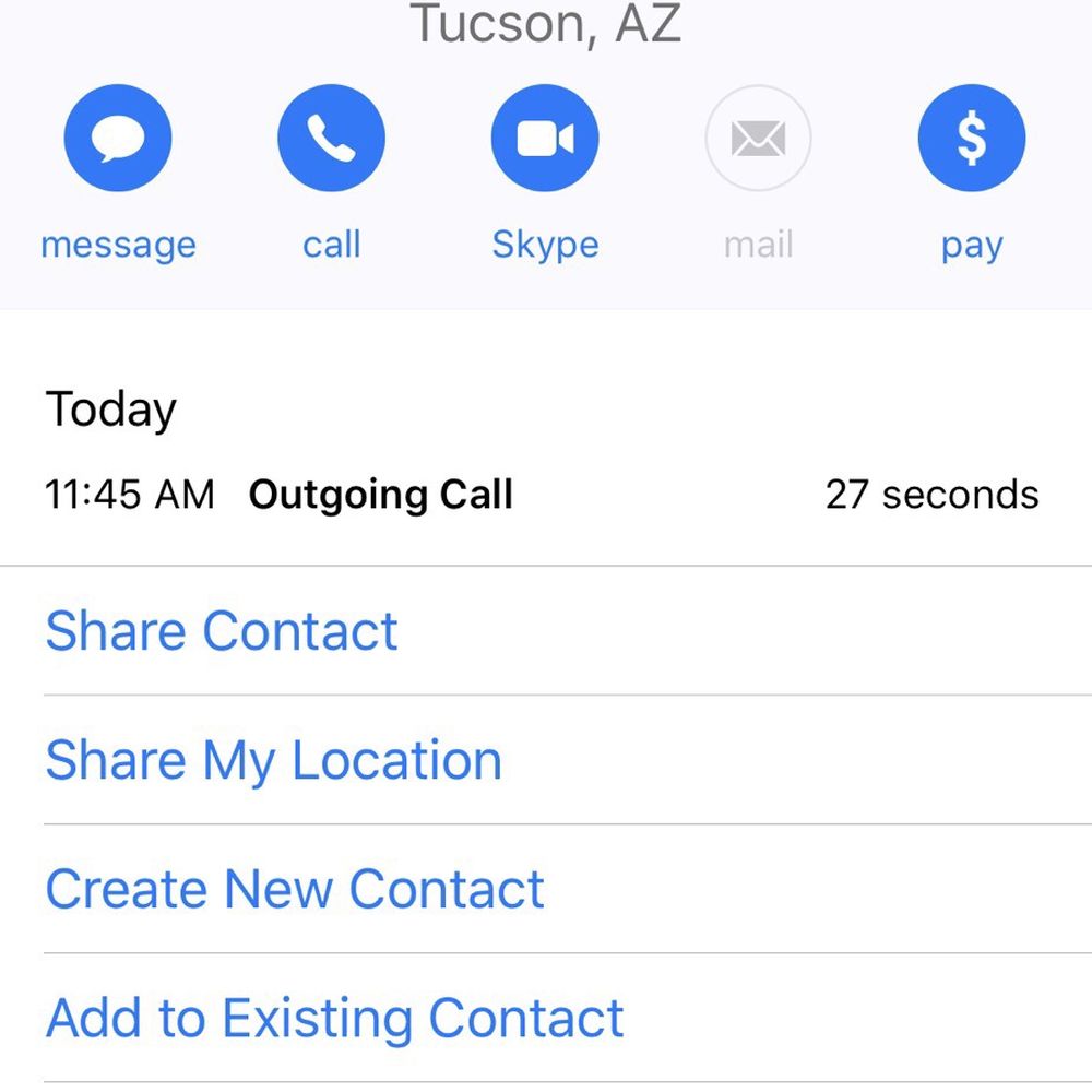 This is my call log showing the 27 second phone call that I made to the store asking about returns. This is my call log showing the 27 second phone call that I made to the store asking about returns.