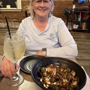 Savor St. Charles - Brussel sprouts with amazing glaze and very tasty Hugo Spritz - Salad Near Me - Saint Charles, Missouri