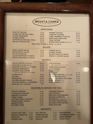 Menu photo 2 Bryant & Cooper Steak House Roslyn, NY