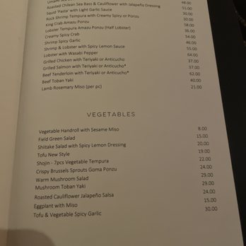 Nobu - Menu - Sushi Bars Near Me - Atlantic City, New Jersey Nobu - Menu - Sushi Bars Near Me - Atlantic City, New Jersey