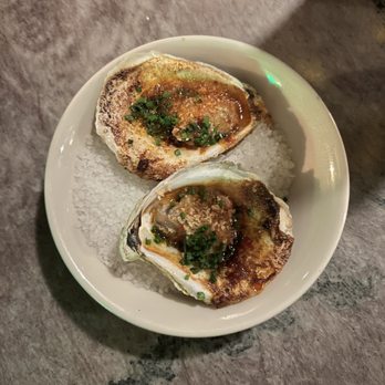 Wayside Tavern - Broiled Maine oysters (way too salty) - New American Near Me - Portland, Maine Wayside Tavern - Broiled Maine oysters (way too salty) - New American Near Me - Portland, Maine