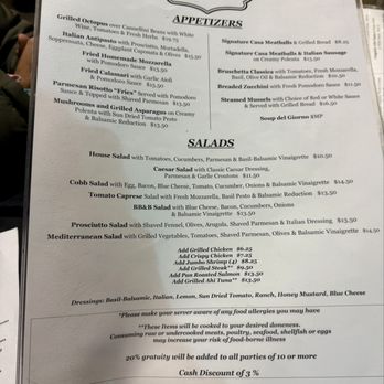 Casa Italiana - Menu - Italian Near Me - Richmond, Virginia