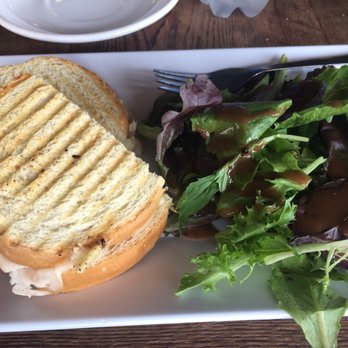 Scripts Cafe - Willie Cheng panini with a side of greens - Cafes Near Me - Lockport, New York