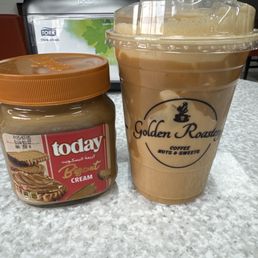 Karak chai latte (new drink) so good! Made with biscoff cookie butter cream Karak chai latte (new drink) so good! Made with biscoff cookie butter cream