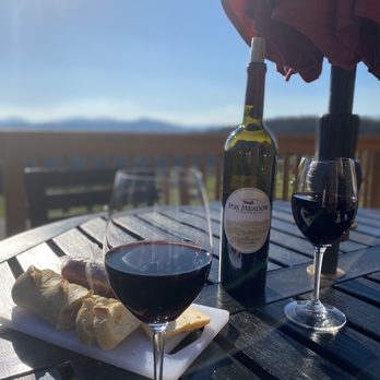 Fox Meadow Winery - Light meal on the patio - Wineries Near Me - Linden, Virginia