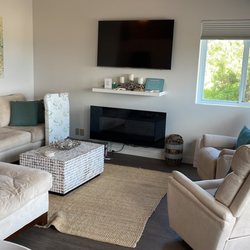 Sea Crest Resort - beach themed large living room perfectly staged, comfy recliners and sofa