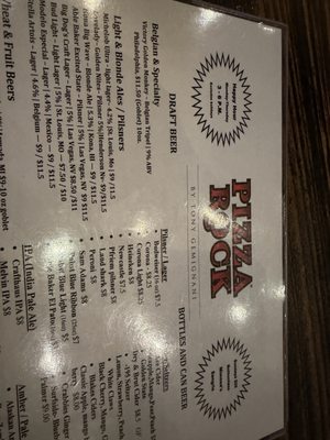 Menu photo 1 Pizza Rock Las Vegas, NV Menu photo 1 Pizza Rock Las Vegas, NV