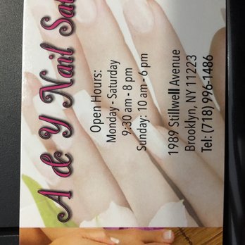 A & Y Nail Salon - Business card - Nail Salons Near Me - Brooklyn, New York A & Y Nail Salon - Business card - Nail Salons Near Me - Brooklyn, New York