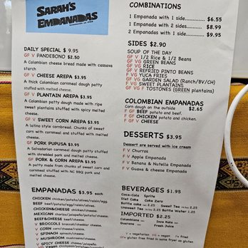 Sarah's Empanadas - Menu - Empanadas Near Me - Durham, North Carolina Sarah's Empanadas - Menu - Empanadas Near Me - Durham, North Carolina