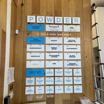 Powder - Menu - Desserts Near Me - San Francisco, California Powder - Menu - Desserts Near Me - San Francisco, California