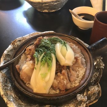 A+ Hong Kong Kitchen - crispy rice with pork and XO sauce in the background - Cantonese Near Me - Seattle, Washington