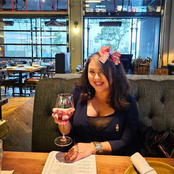 King's Fish House - Orange - Me enjoying wine - Seafood Near Me - Orange, California