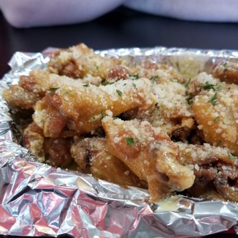 Daddy's Smackin' Wings and Things - Garlic Parmesan bone in wings. So yummy! - Chicken Wings Near Me - Russellville, Arkansas Daddy's Smackin' Wings and Things - Garlic Parmesan bone in wings. So yummy! - Chicken Wings Near Me - Russellville, Arkansas