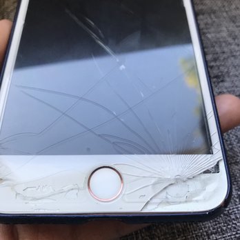Everywhere Repair - Before - broken screen - Mobile Phone Repair Near Me