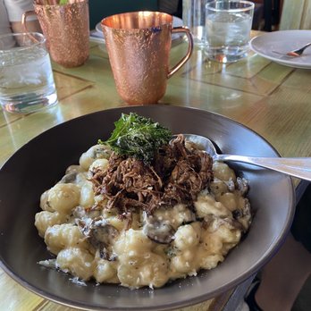 7th & Carson - Potato gnocchi with braised ribs and mushrooms! - New American Near Me - Las Vegas, Nevada