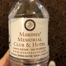 Marines' Memorial Club bottled water Marines' Memorial Club bottled water