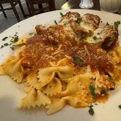 Meatball Parmesan Pasta w/ bow ties