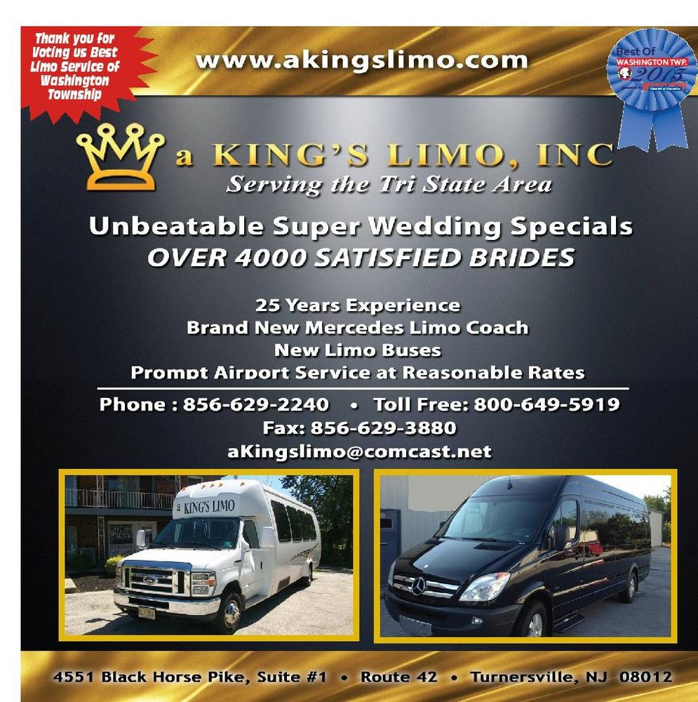 A KINGS LIMOUSINE Updated August 2024 4551 Rte 42, Blackwood, New