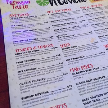 Oh Ceviche - The menu! Yum! - Peruvian Near Me - Davie, Florida Oh Ceviche - The menu! Yum! - Peruvian Near Me - Davie, Florida
