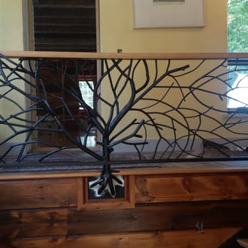 Catskill Ironwork - solid steel sculptured tree railing - Metal Fabricators Near Me - Catskill, New York